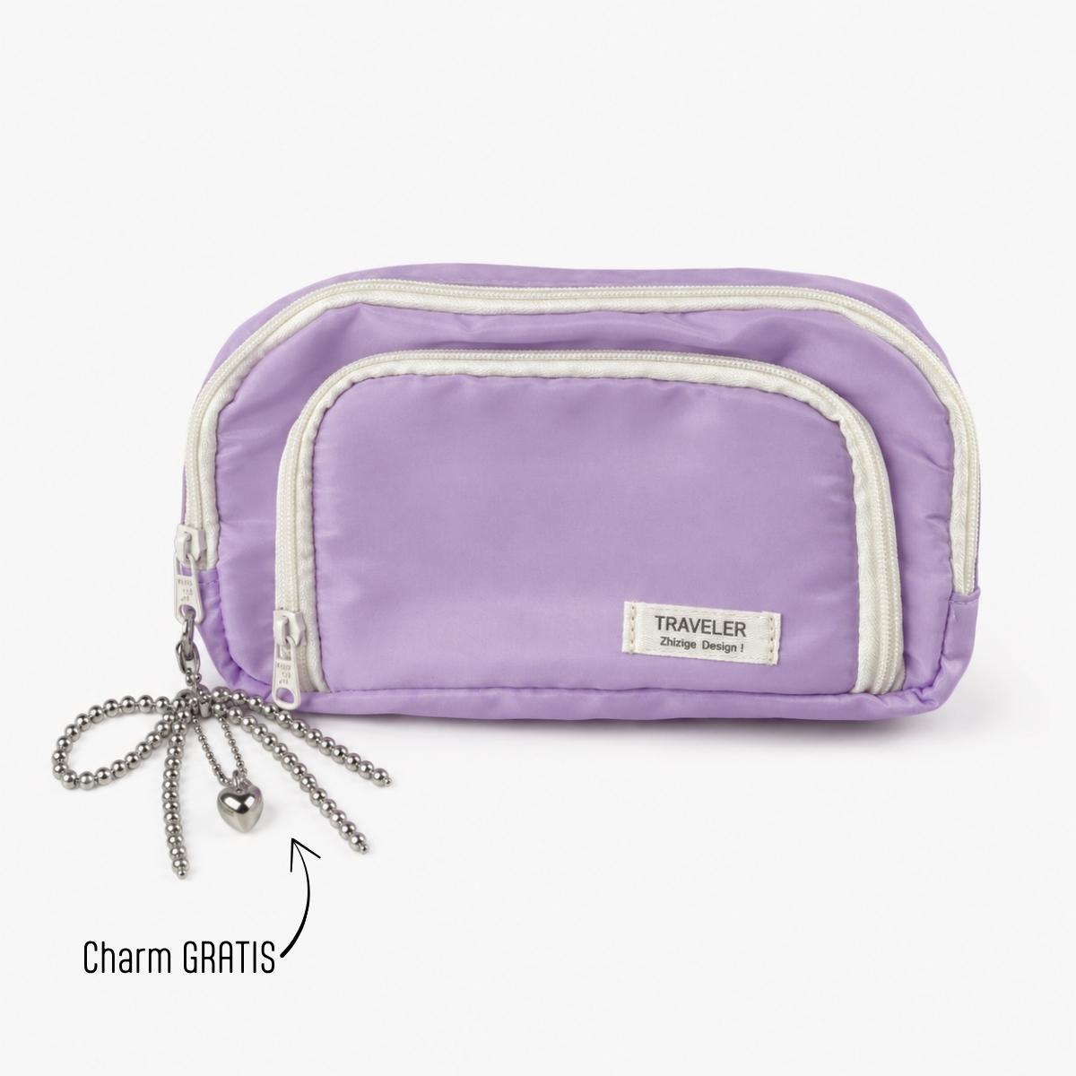 Cartuchera Traveler estuche con múltiples cierres y gran capacidad