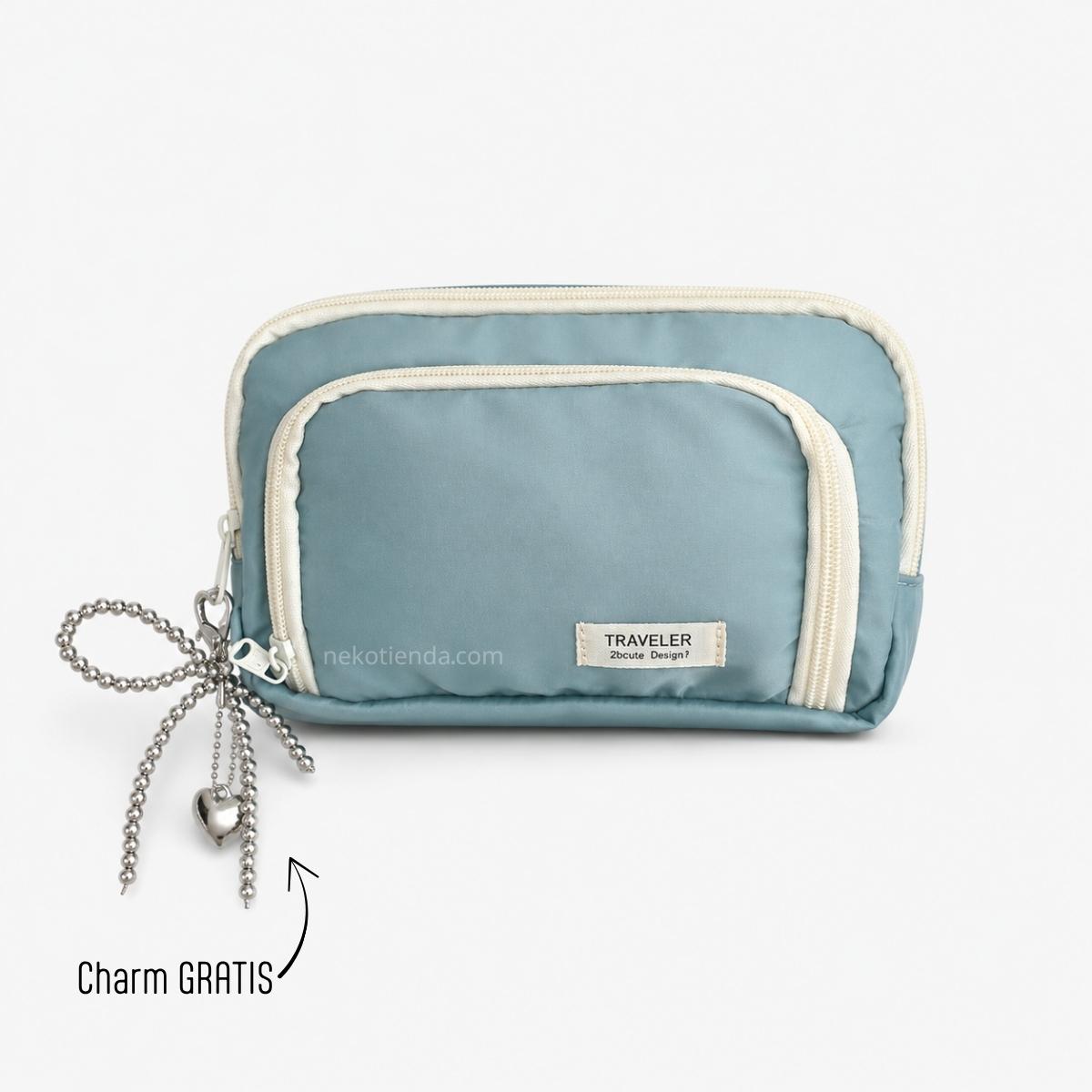Cartuchera Traveler estuche con múltiples cierres y gran capacidad