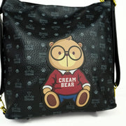 Bolso mochila ecocuero Cream Bear 3 en 1