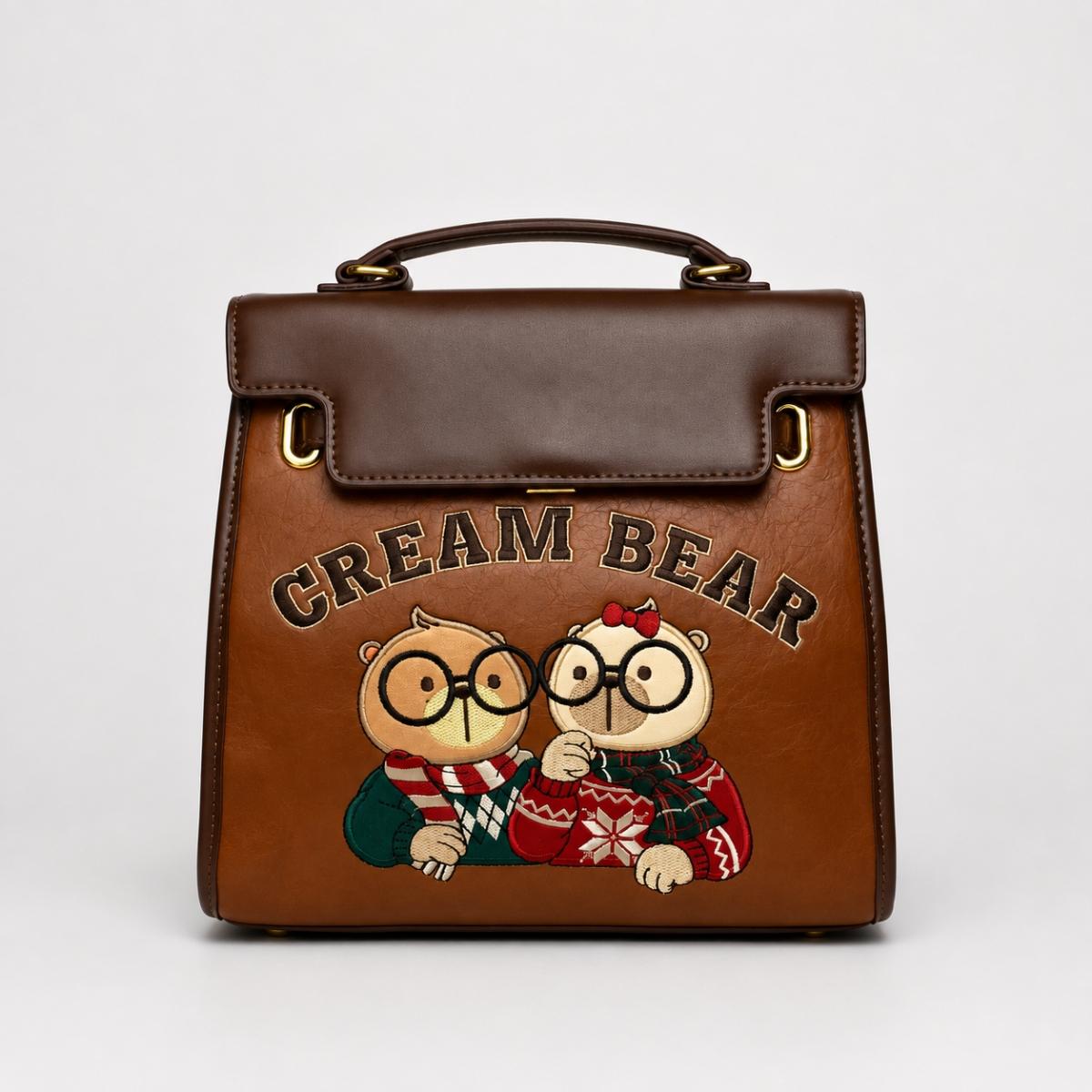 Cream Bear mochila morral marrón
