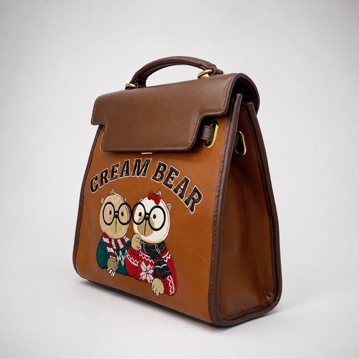 Cream Bear mochila morral marrón