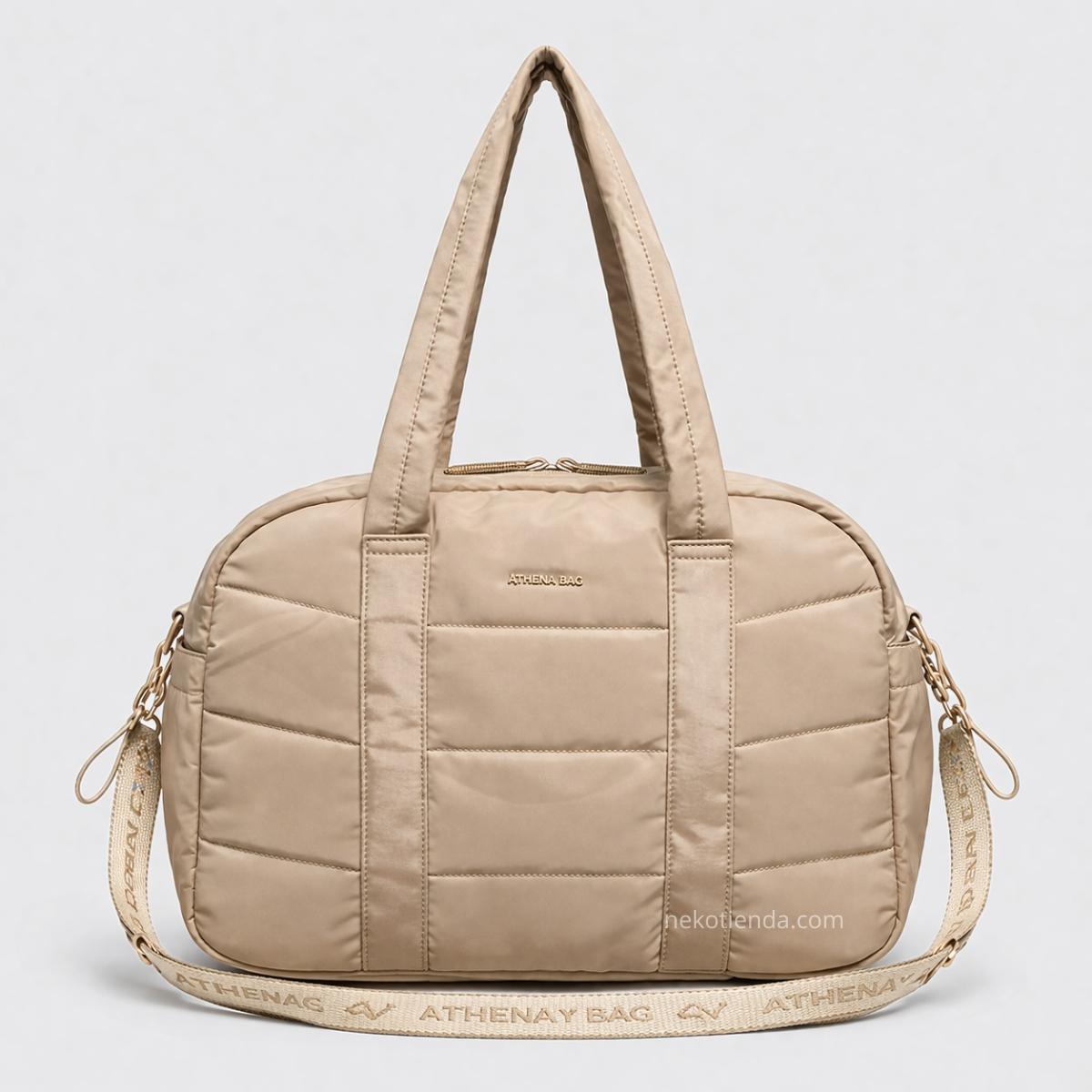 Bolso puffer con neceser