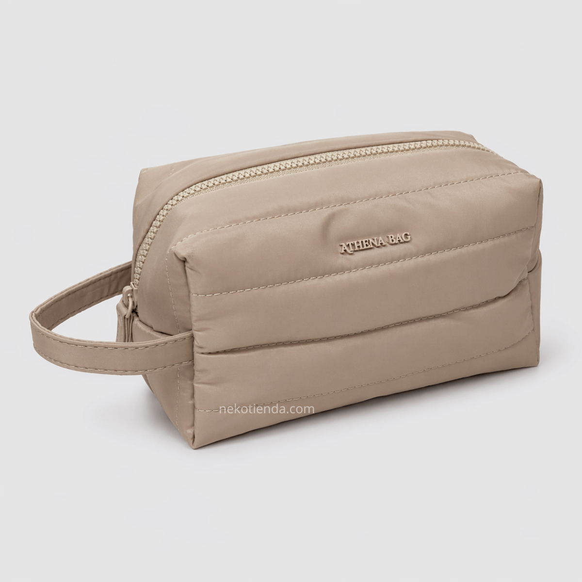 Bolso puffer con neceser