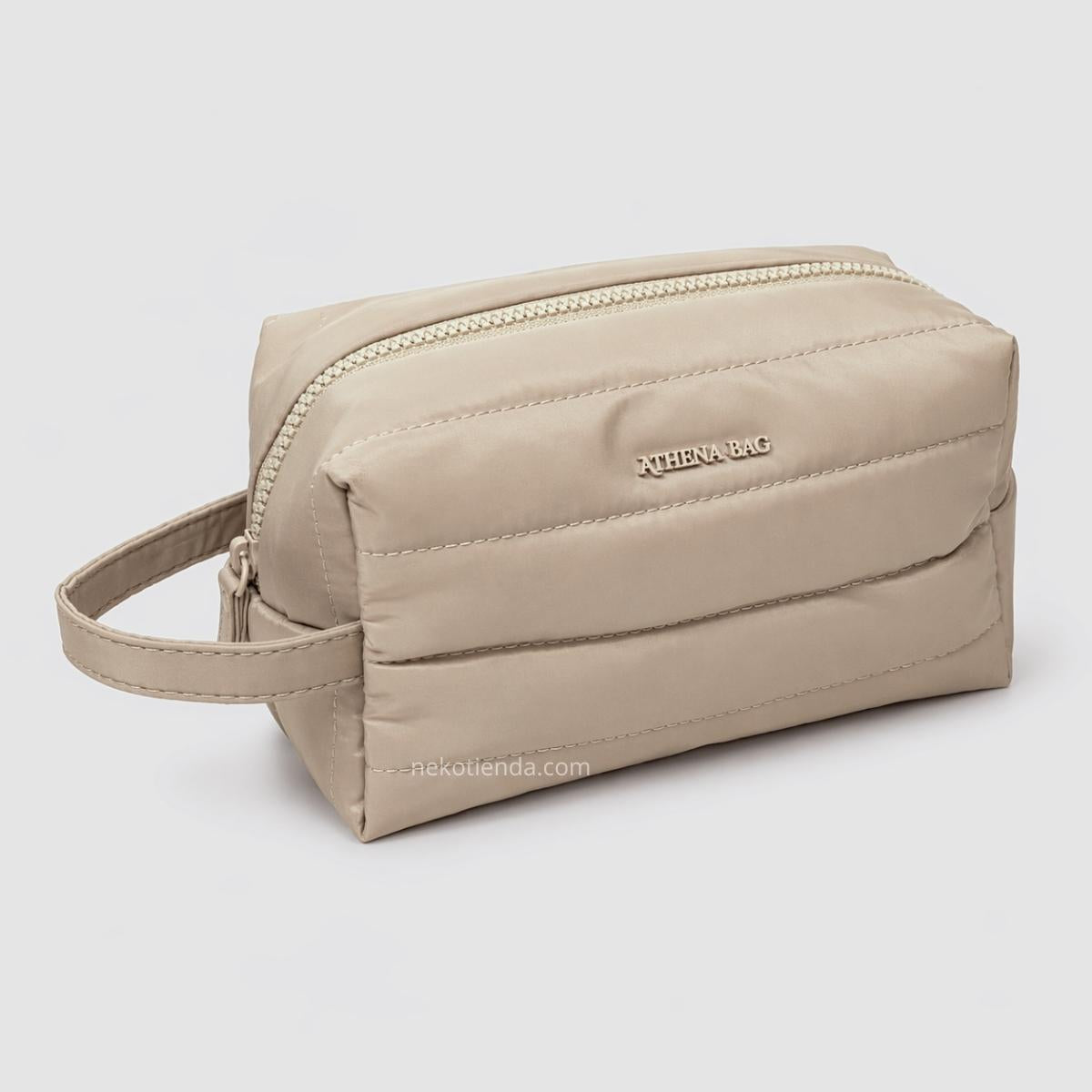 Bolso puffer con neceser