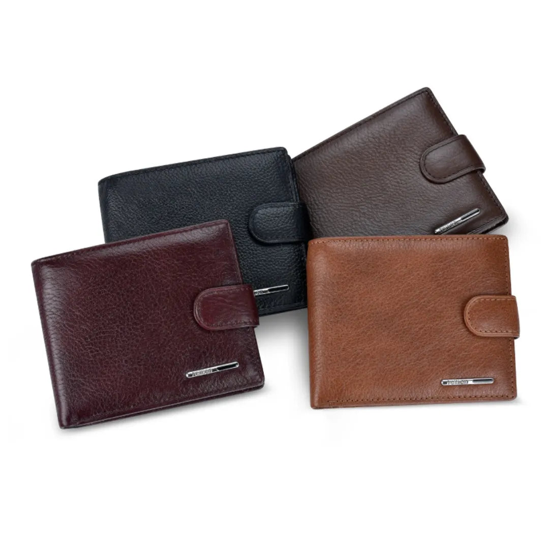 Billetera de cuero para hombre - café claro