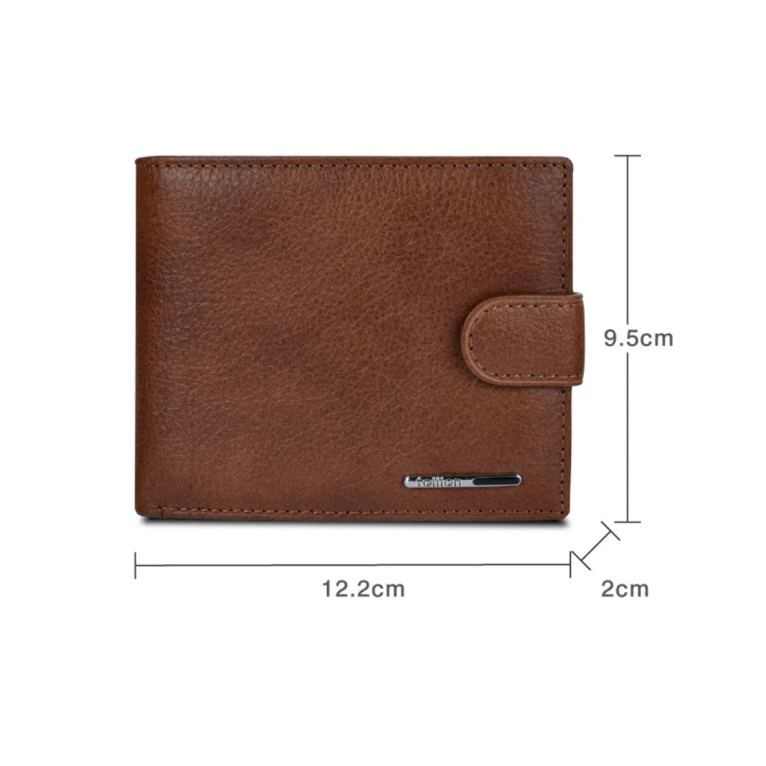 Billetera de cuero para hombre - café claro
