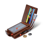 Billetera de cuero para hombre - café claro