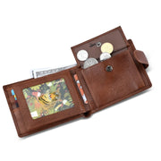 Billetera de cuero para hombre - café claro