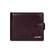 Billetera de cuero para hombre - vino