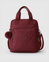 Bolso mochila 3 en 1 de tela nylon con textura de tela mojada, estructurada. Con espacio para laptop de 15.6" 
