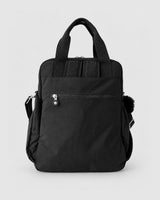 Bolso mochila 3 en 1 de tela nylon con textura de tela mojada, estructurada. Con espacio para laptop de 15.6" 