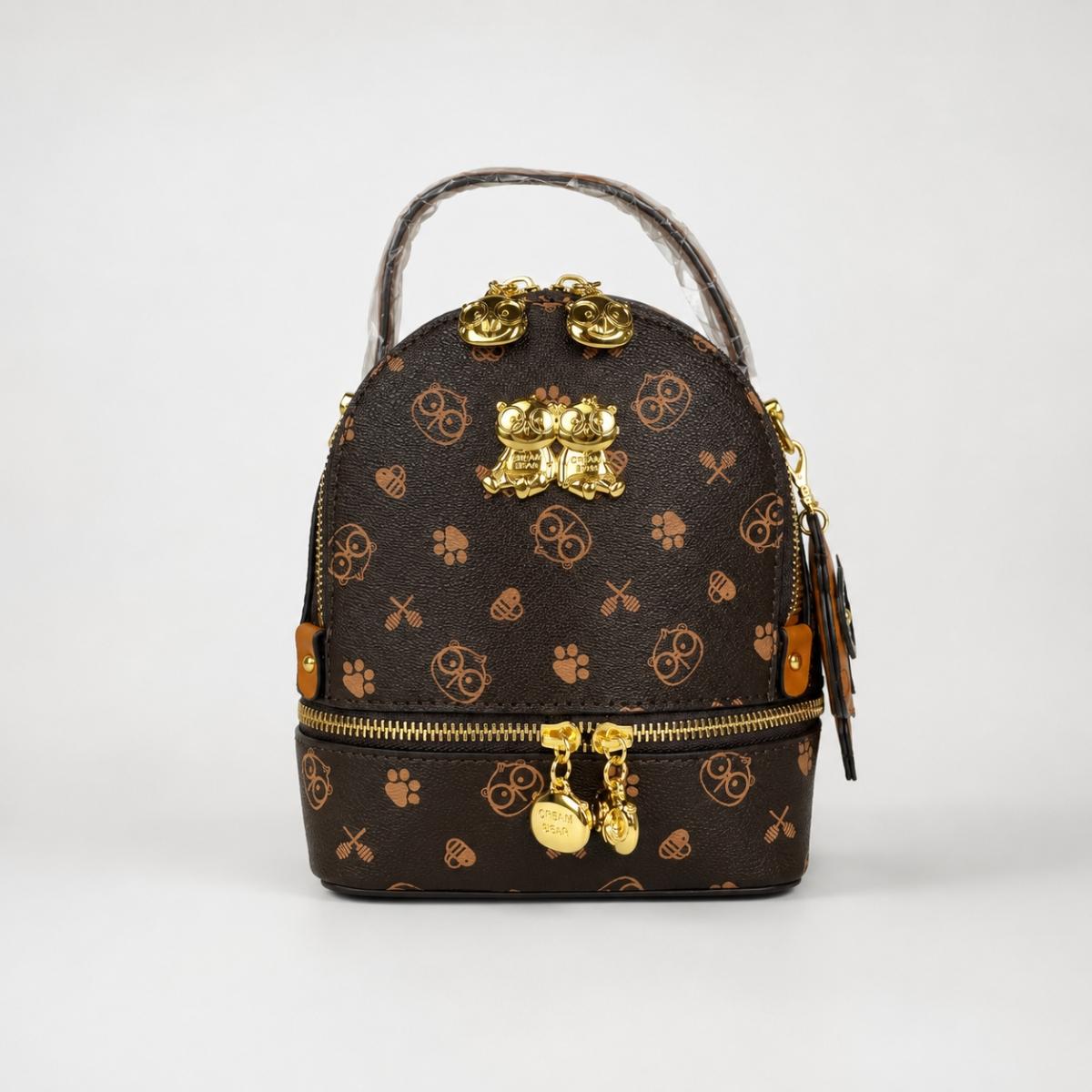 Cream Bear mini mochila