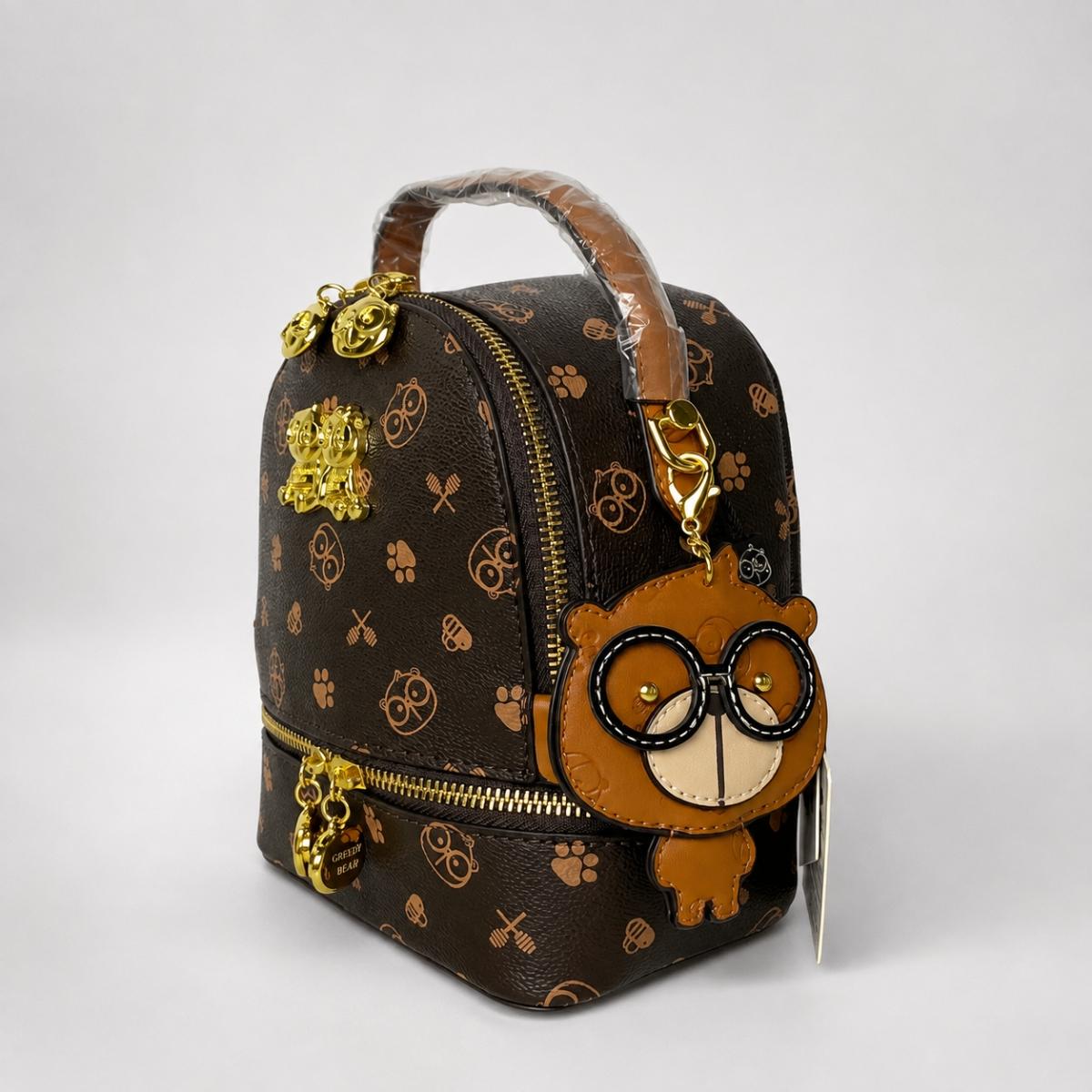 Cream Bear mini mochila
