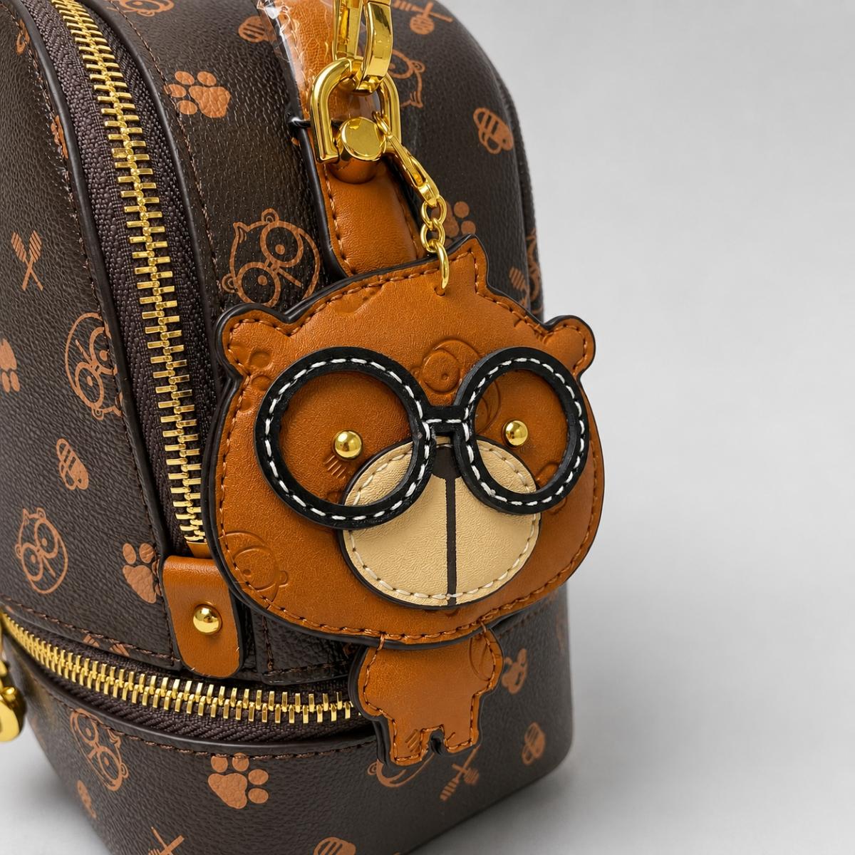 Cream Bear mini mochila