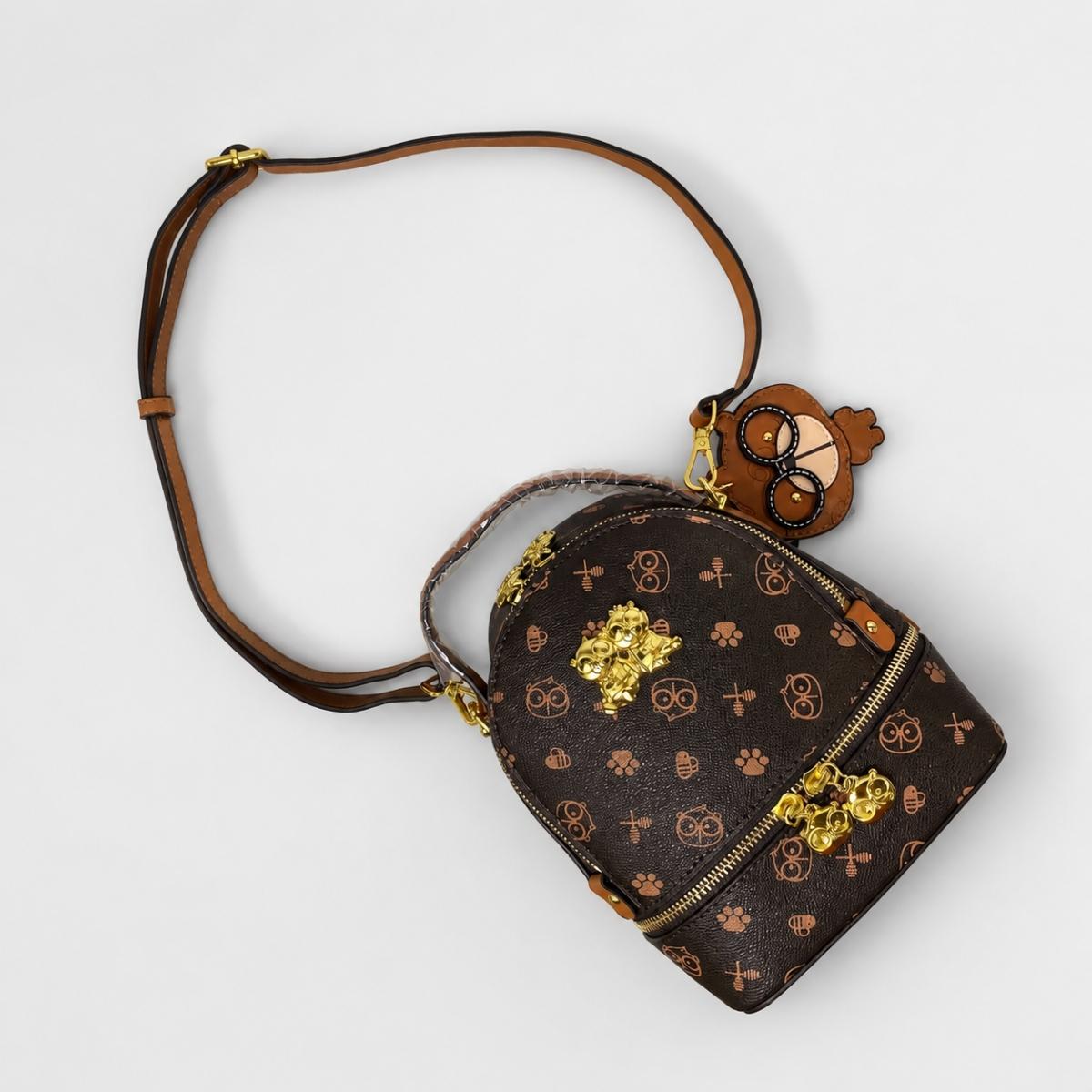 Cream Bear mini mochila