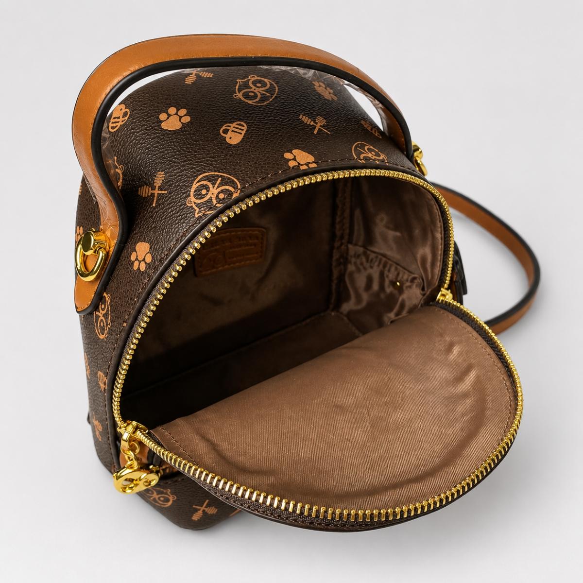 Cream Bear mini mochila