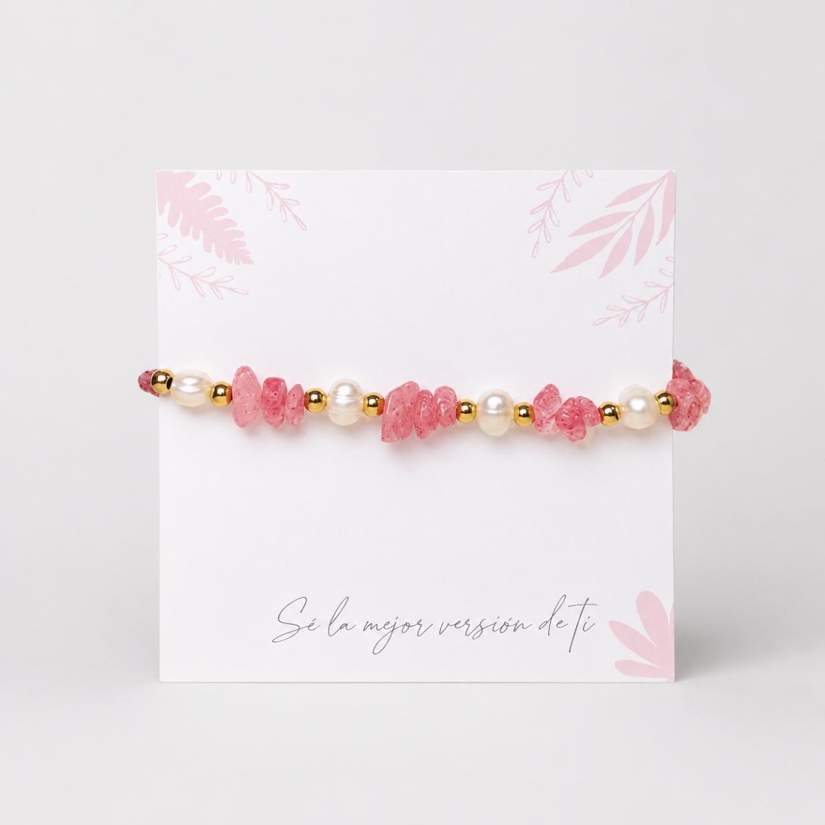 Pulsera de piedras con dije