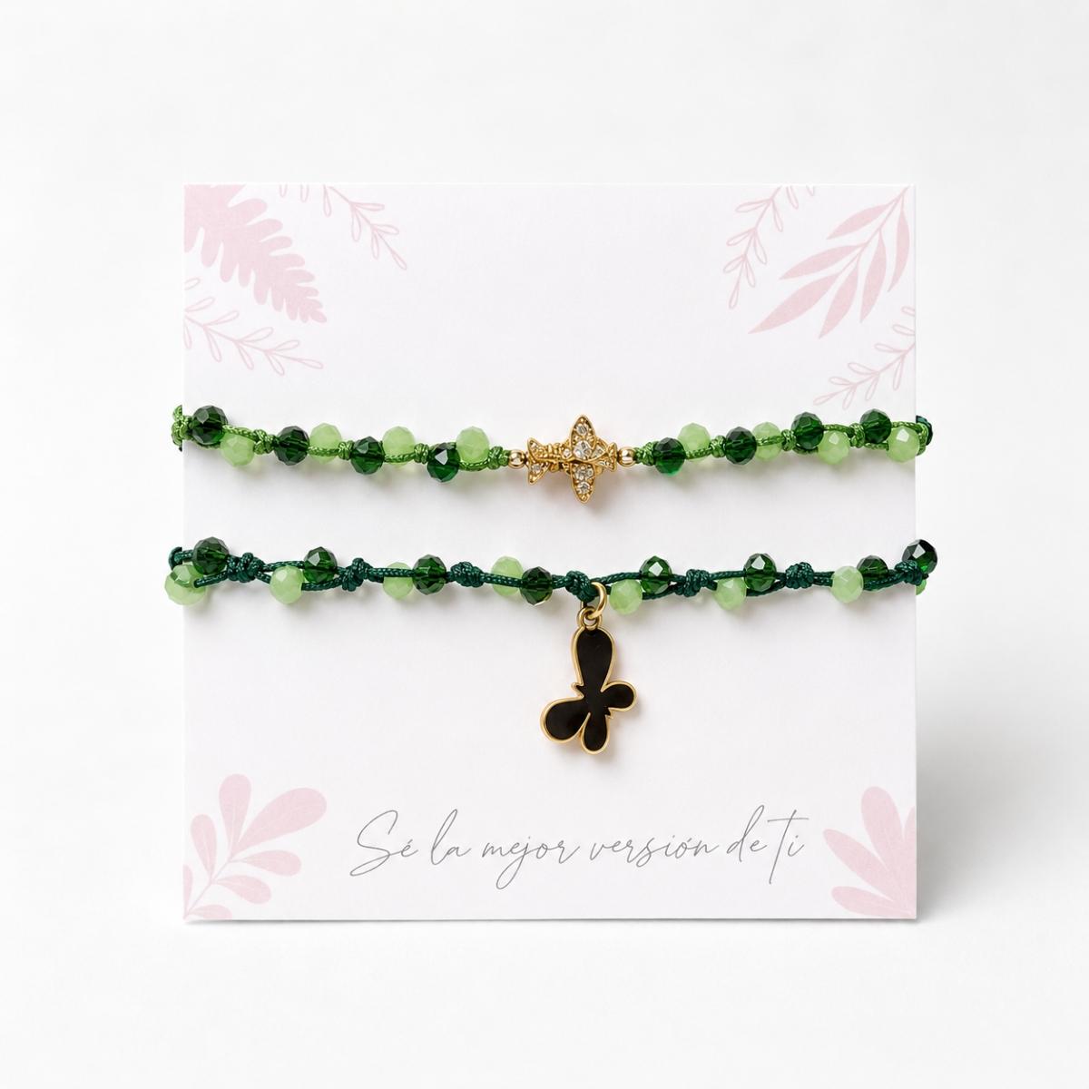 Pulsera de piedras con dije