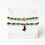 Pulsera de piedras con dije