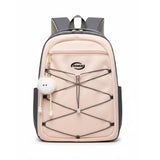 Mochila Fashion Urbana Impermeable con Llavero Pompón y Compartimento para Laptop