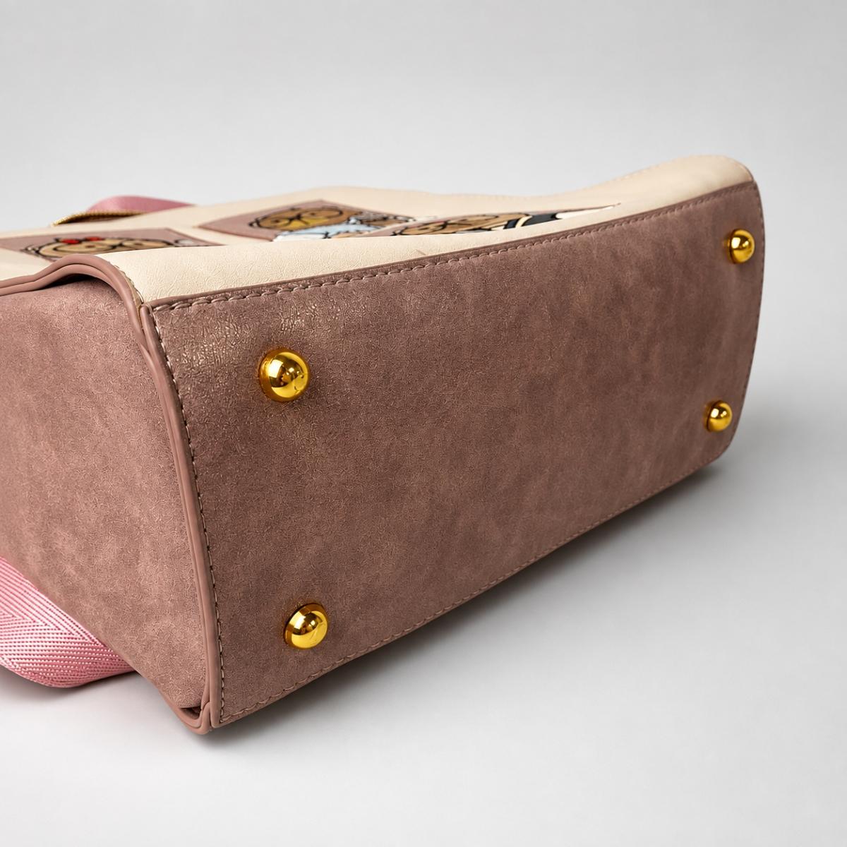Cream Bear mochila morral rosa