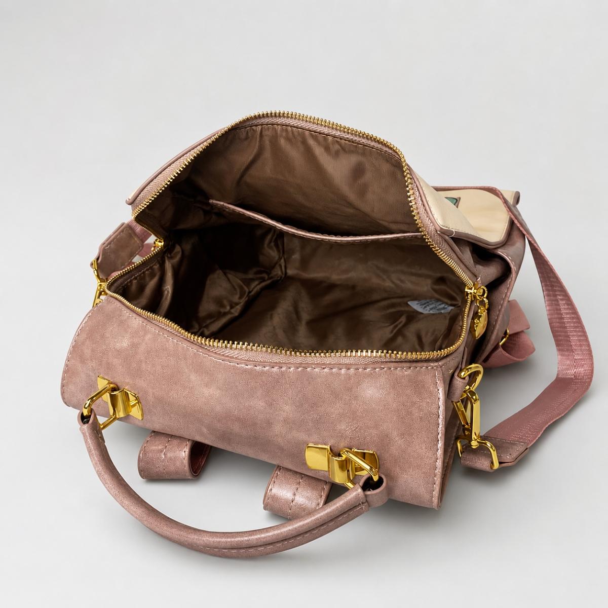 Cream Bear mochila morral rosa