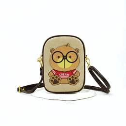 Morral crossbody portacelular Cream Bear beige
