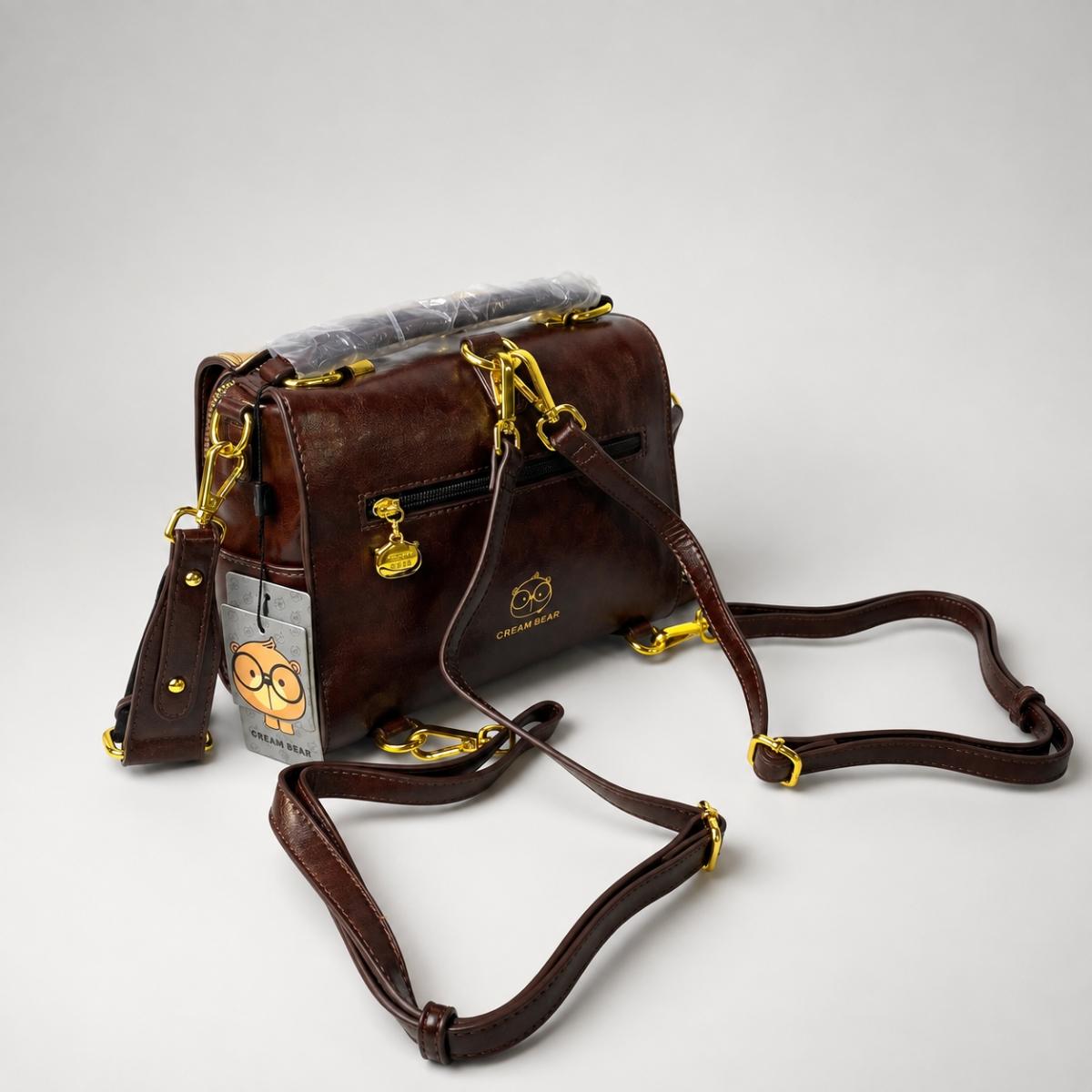 Cream Bear mochila morral