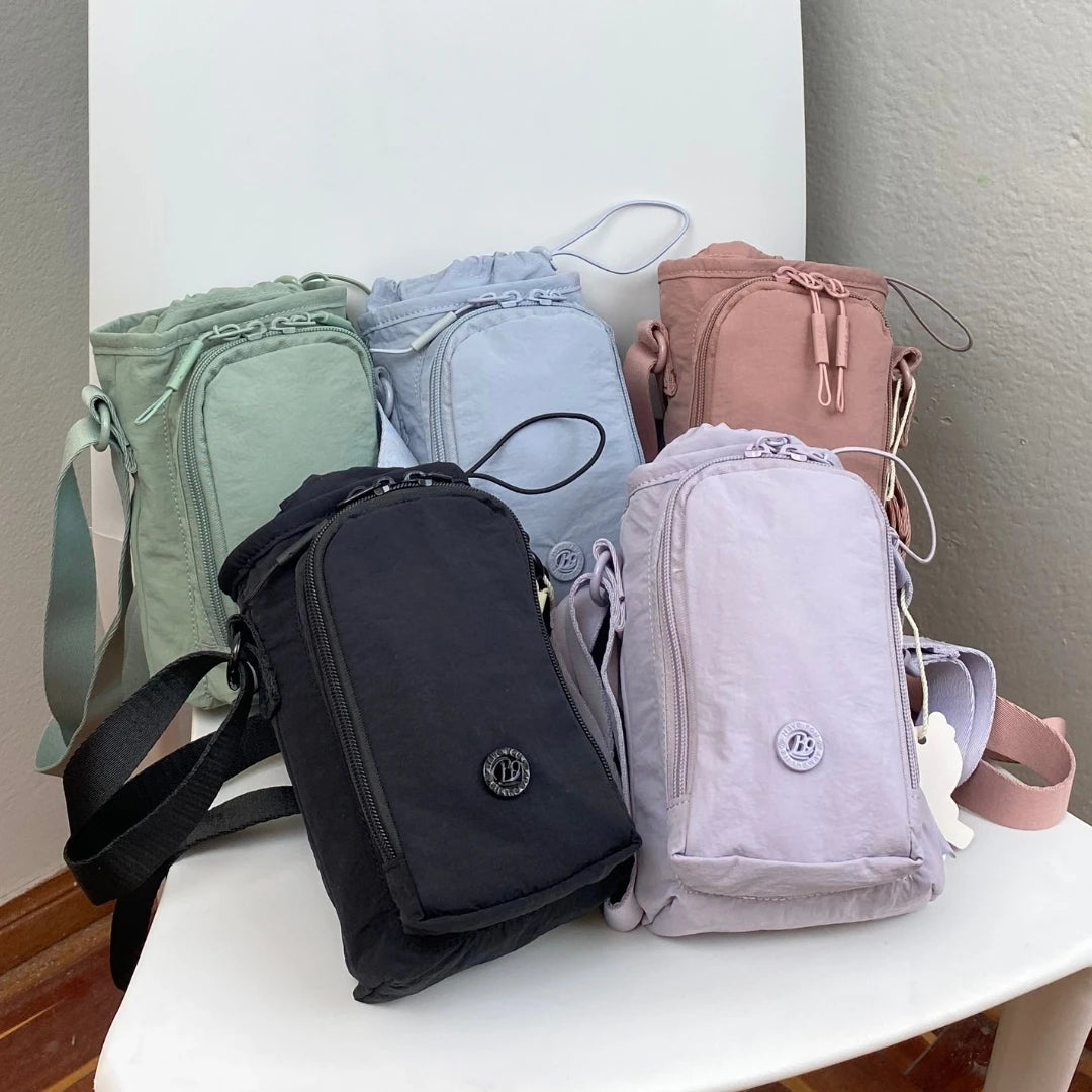 Bobo morral porta botella y celular
