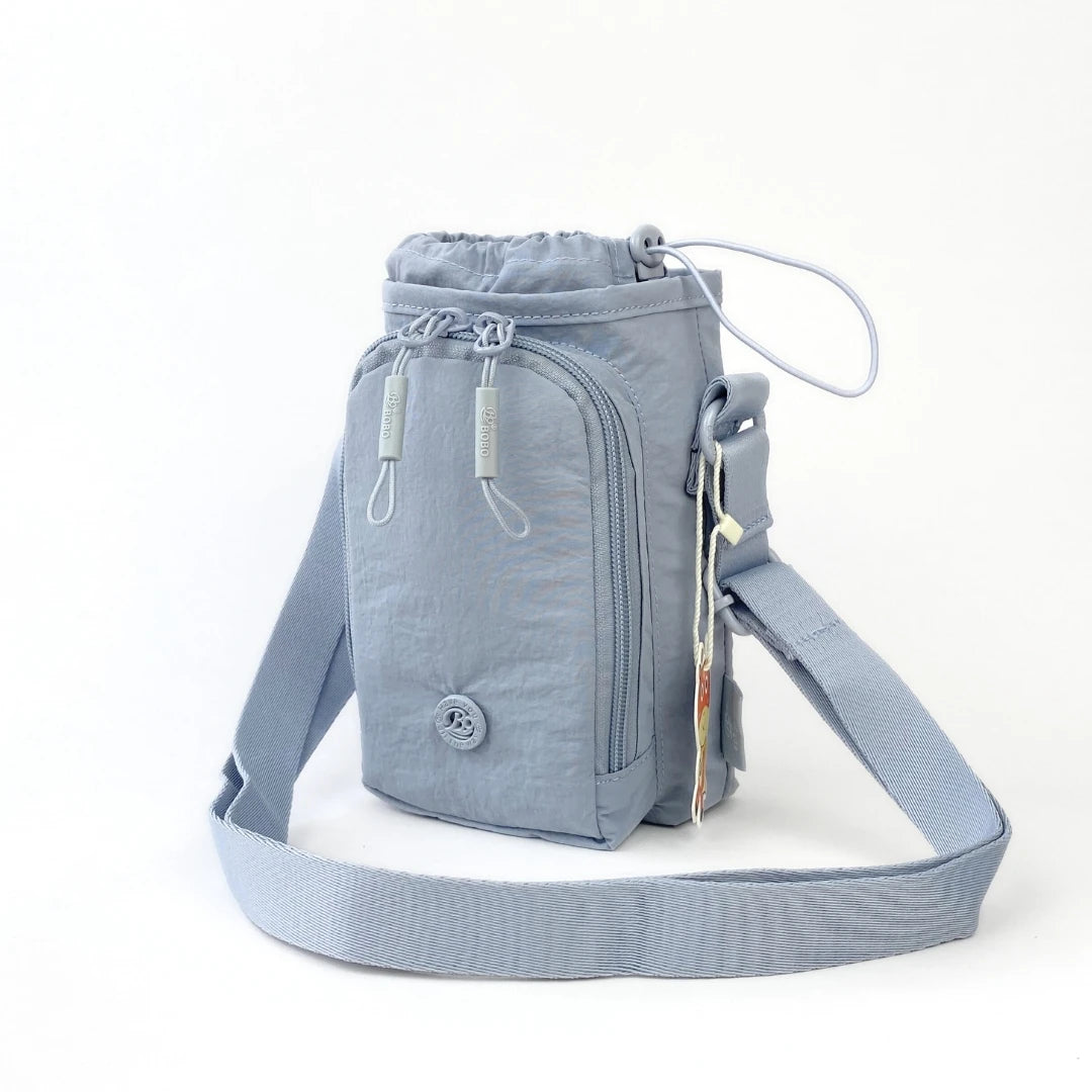 Bobo morral porta botella y celular