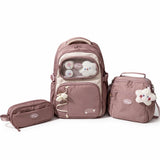 juego de mochila, cartucherea y lonchera escolar para el colegio o escuela