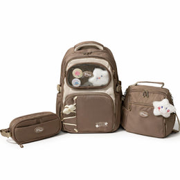 juego de mochila, cartucherea y lonchera escolar para el colegio o escuela