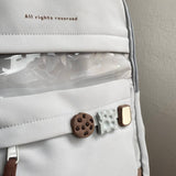 Mochila escolar Mar con bolsillo transparente