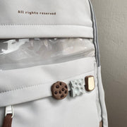 Mochila escolar Mar con bolsillo transparente