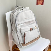 Mochila escolar Mar con bolsillo transparente