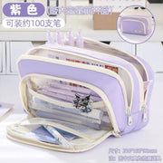 Cartuchera Traveler estuche con múltiples cierres y gran capacidad