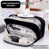 Cartuchera Traveler estuche con múltiples cierres y gran capacidad