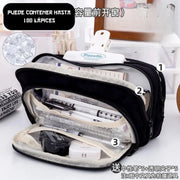 Cartuchera Traveler estuche con múltiples cierres y gran capacidad