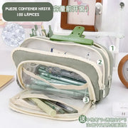 Cartuchera Traveler estuche con múltiples cierres y gran capacidad