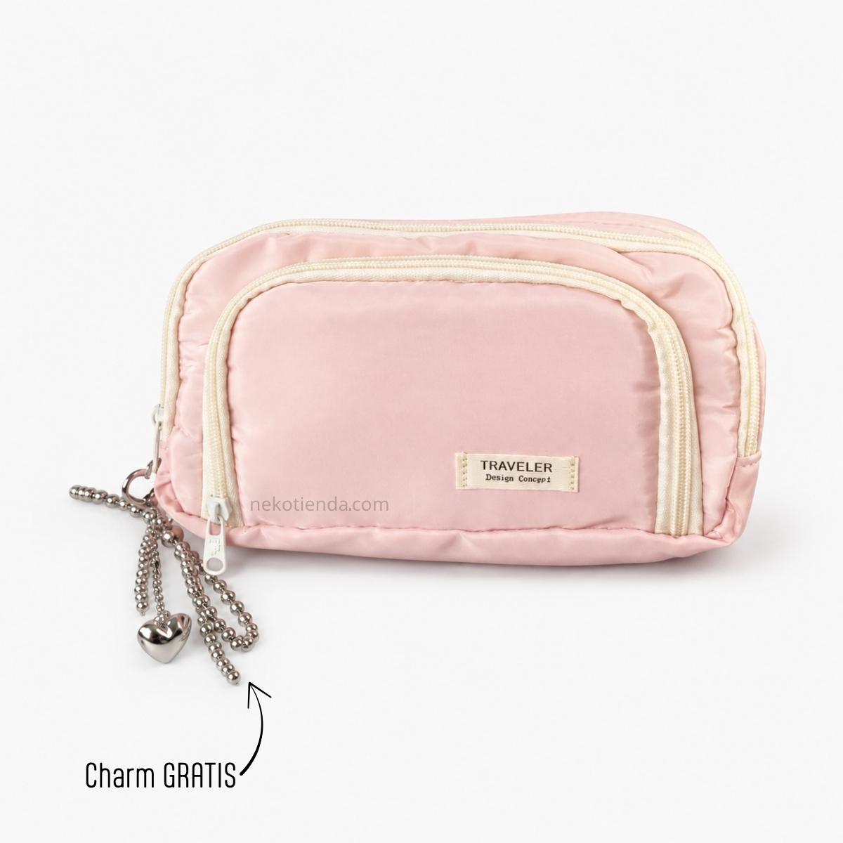 Cartuchera Traveler estuche con múltiples cierres y gran capacidad