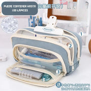 Cartuchera Traveler estuche con múltiples cierres y gran capacidad