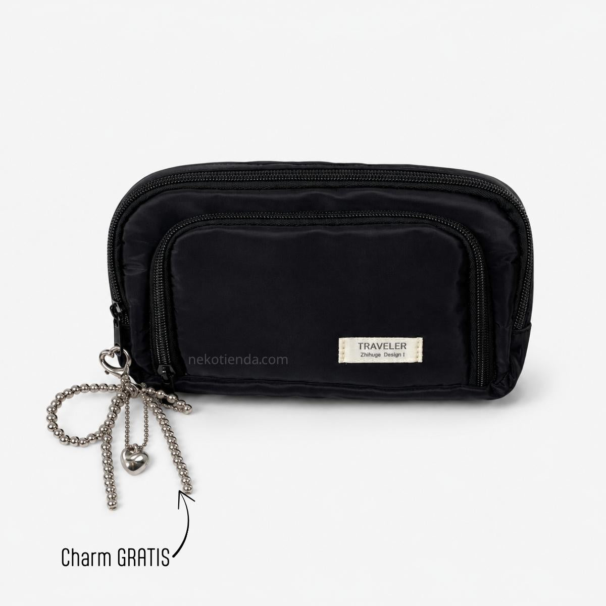 Cartuchera Traveler estuche con múltiples cierres y gran capacidad