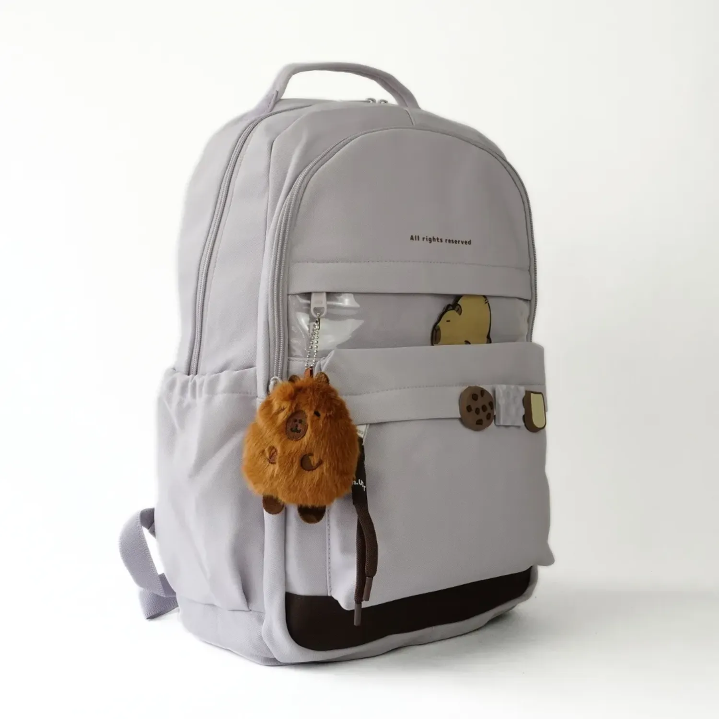 Mochila escolar Mar con bolsillo transparente