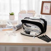 Cartuchera Traveler estuche con múltiples cierres y gran capacidad