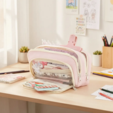 Cartuchera Traveler estuche con múltiples cierres y gran capacidad