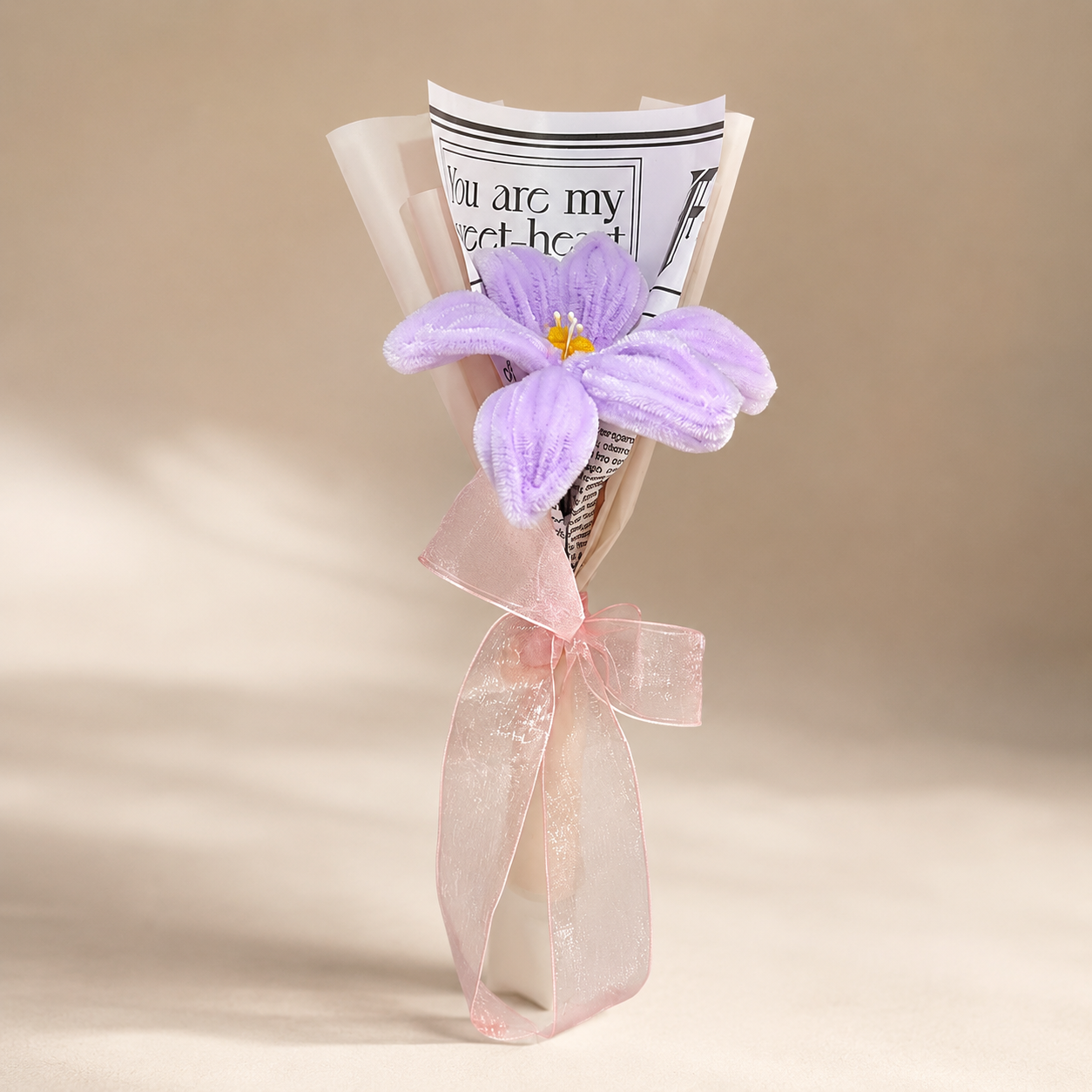 Ramo de flores eternas con limpiapipas